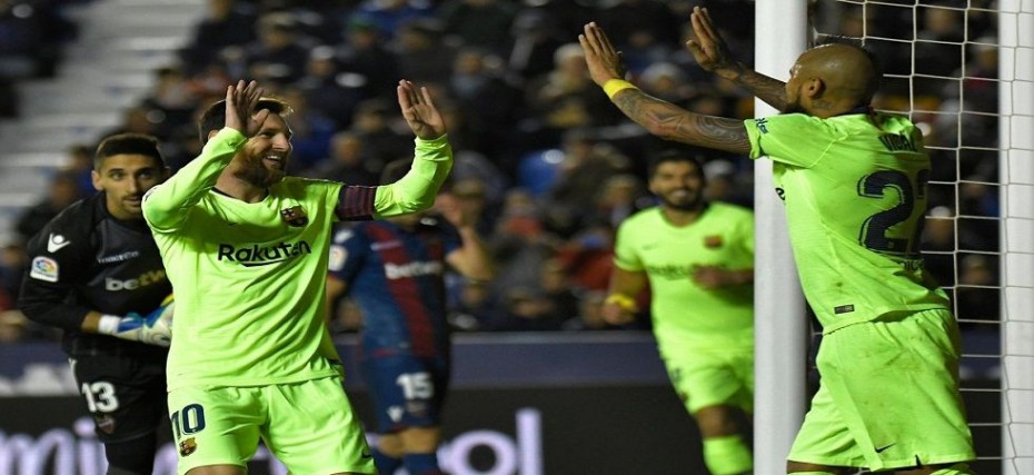 Lionel Messi Hat Trick Boosts Barcelona To Top Of La Liga Table